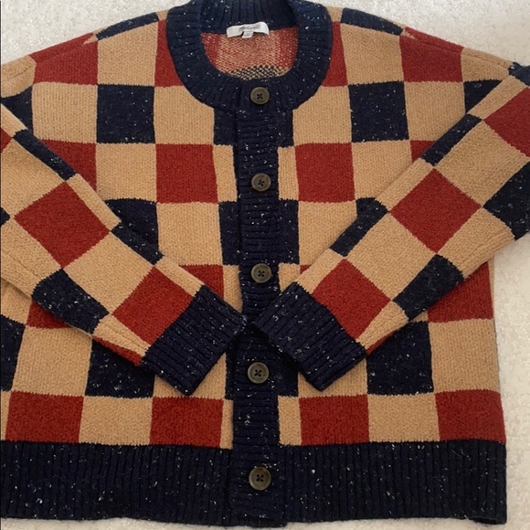 Madewell Checkered Colburne Cardigan 